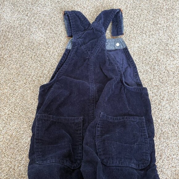 GAP Denim Kids Corduroy Overalls Navy Blue Size 2T - Picture 8 of 8